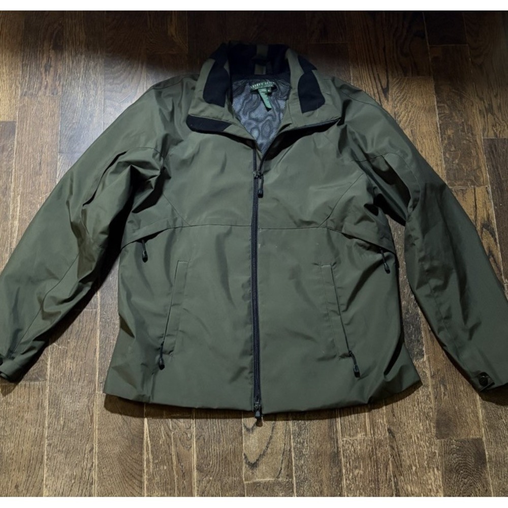 Lauren Active Ralph Lauren Womens Windbreaker Jacket Olive Green Medium